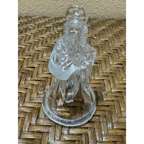 Vintage Bleikristall Lead Crystal Santa Christmas Bell With Clover - Picture 5 of 7